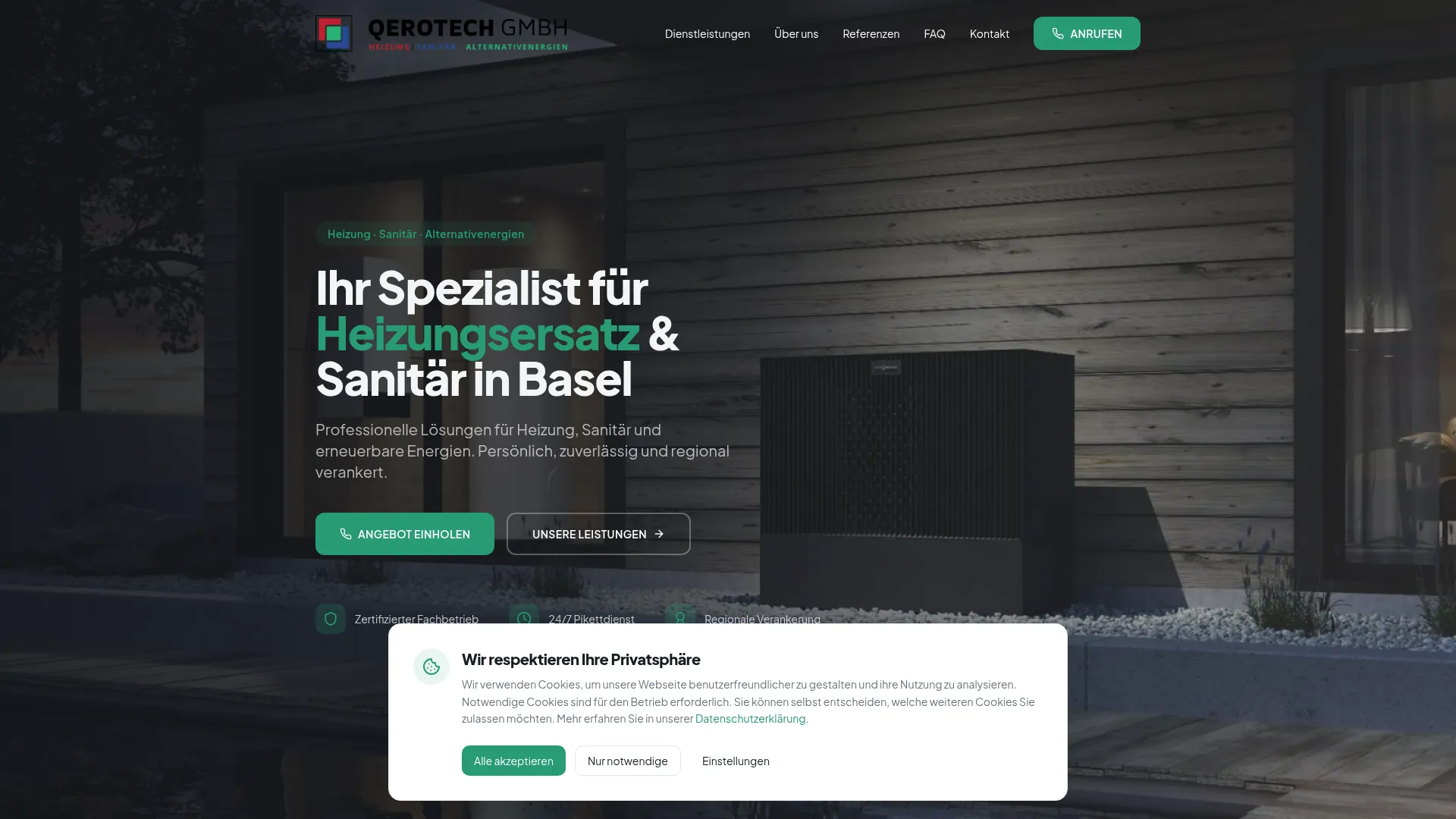 Webseite Qerotech GmbH